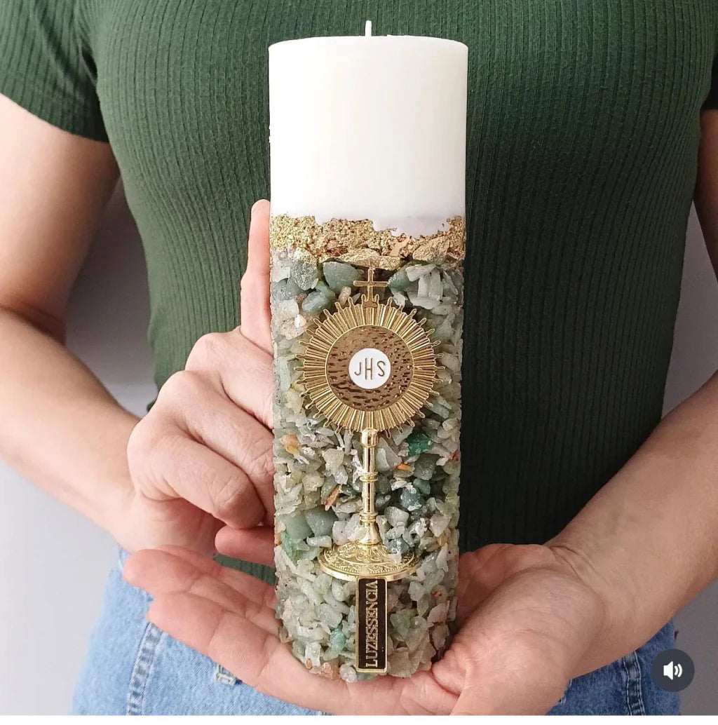 Vela Santíssimo Quartzo Verde