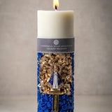 Vela Nossa Sra Aparecida Azul Média